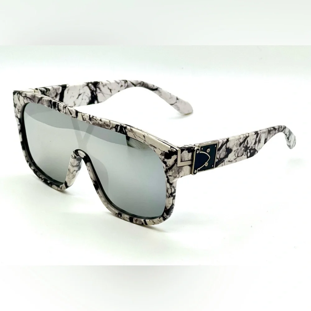 Sunglasses oversized Men Women Shades single lens Fashion Designer‎ Flat lens