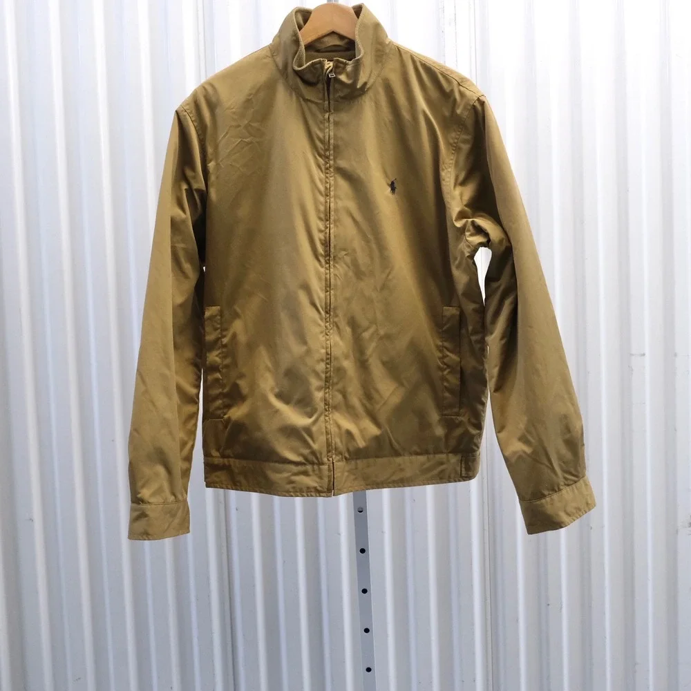 Polo Ralph Lauren Harrington Jacket Men's Medium Tan Fleece Lined