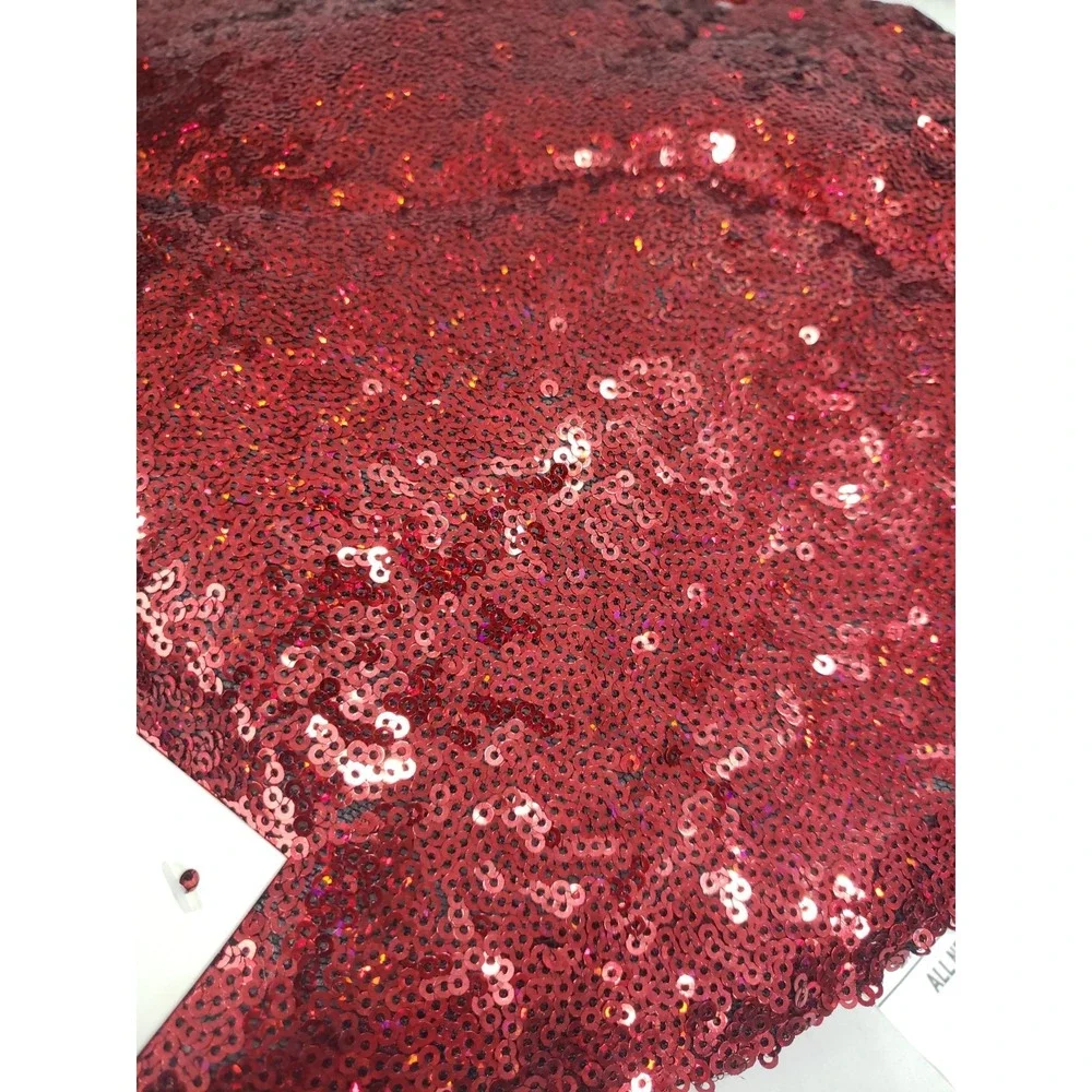 NEW Isaac Mizrahi PLACEMATS Valentine's‎ Red Sequin LIPS 18x13 Boudoir Decor
