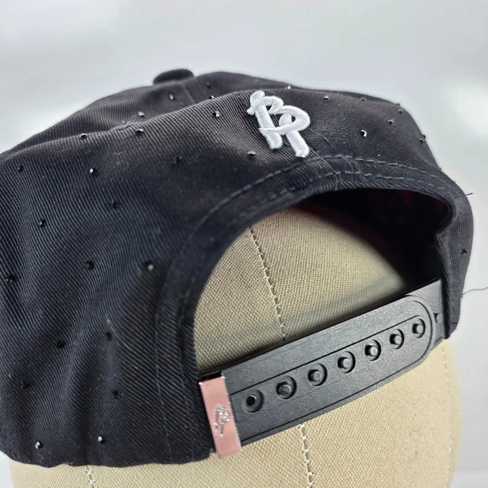 Belico Hats Rico Muerto Black Red Rhinestone Snapback‎ Hat with Dust Bag