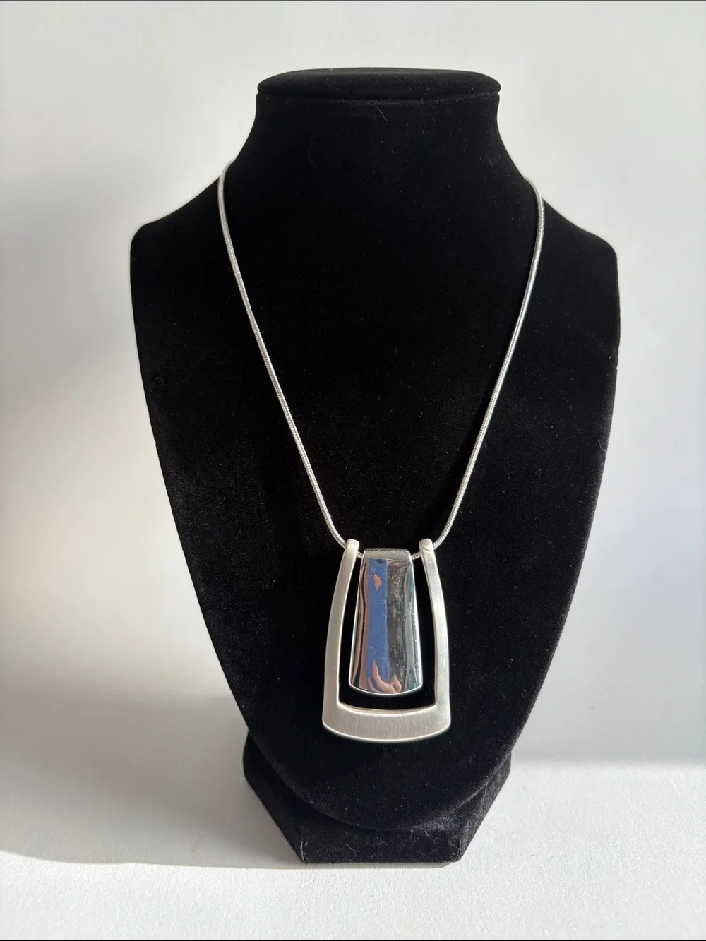 Modern Silver Geometric Pendant Necklace Women Jewelry