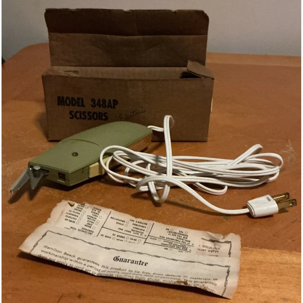 Vintage‎ Hamilton Beach 2 speed Electric Scissors Model 348 Sewing, Tested