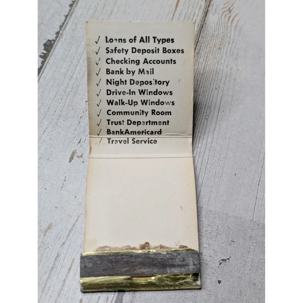 Vintage Matchbook‎ Cover Central National Bank Alva, Oklahoma