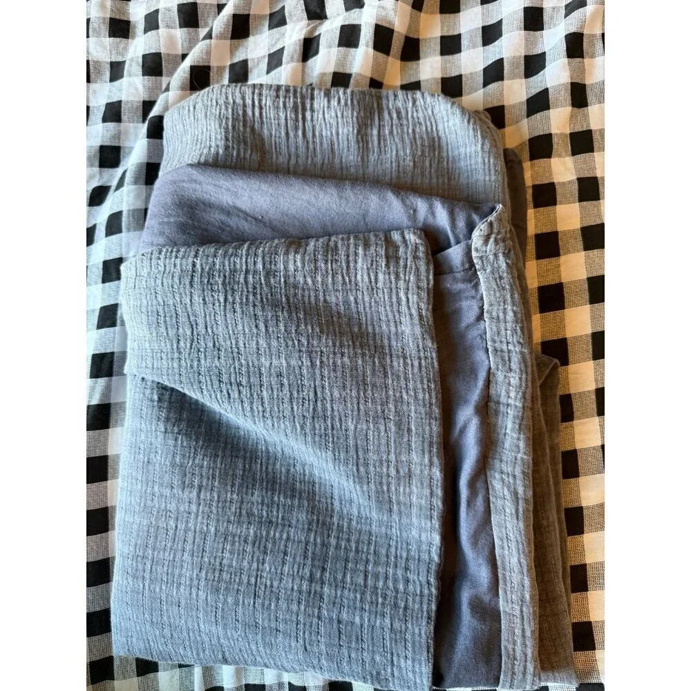 100% cotton Standard (2) blue pillow cases