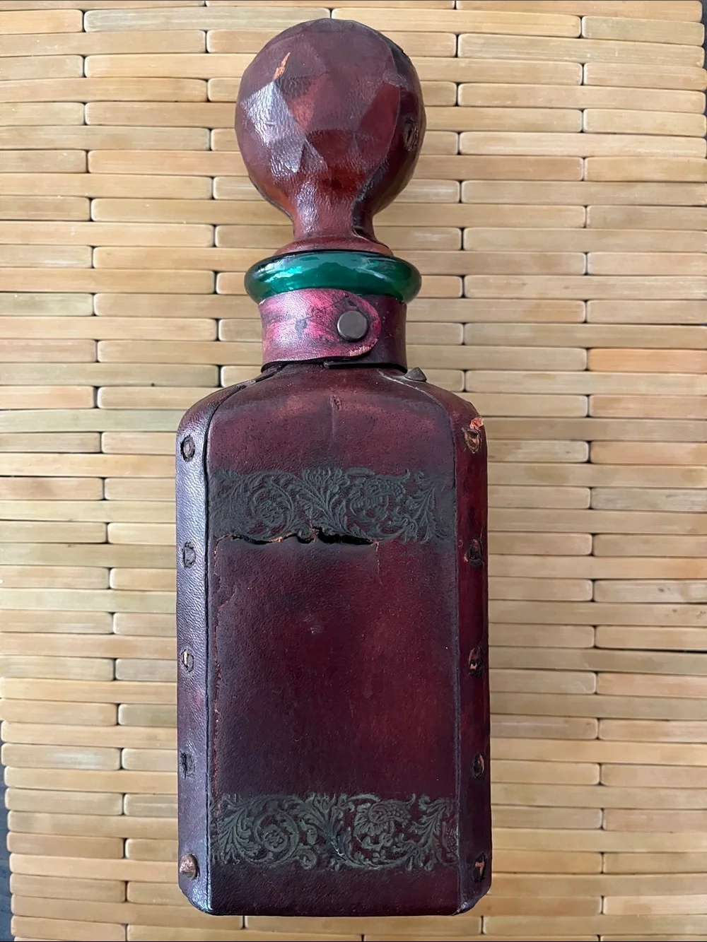 Vintage Decorative Whisky Decanter with Gold Crest - Made in Italy
