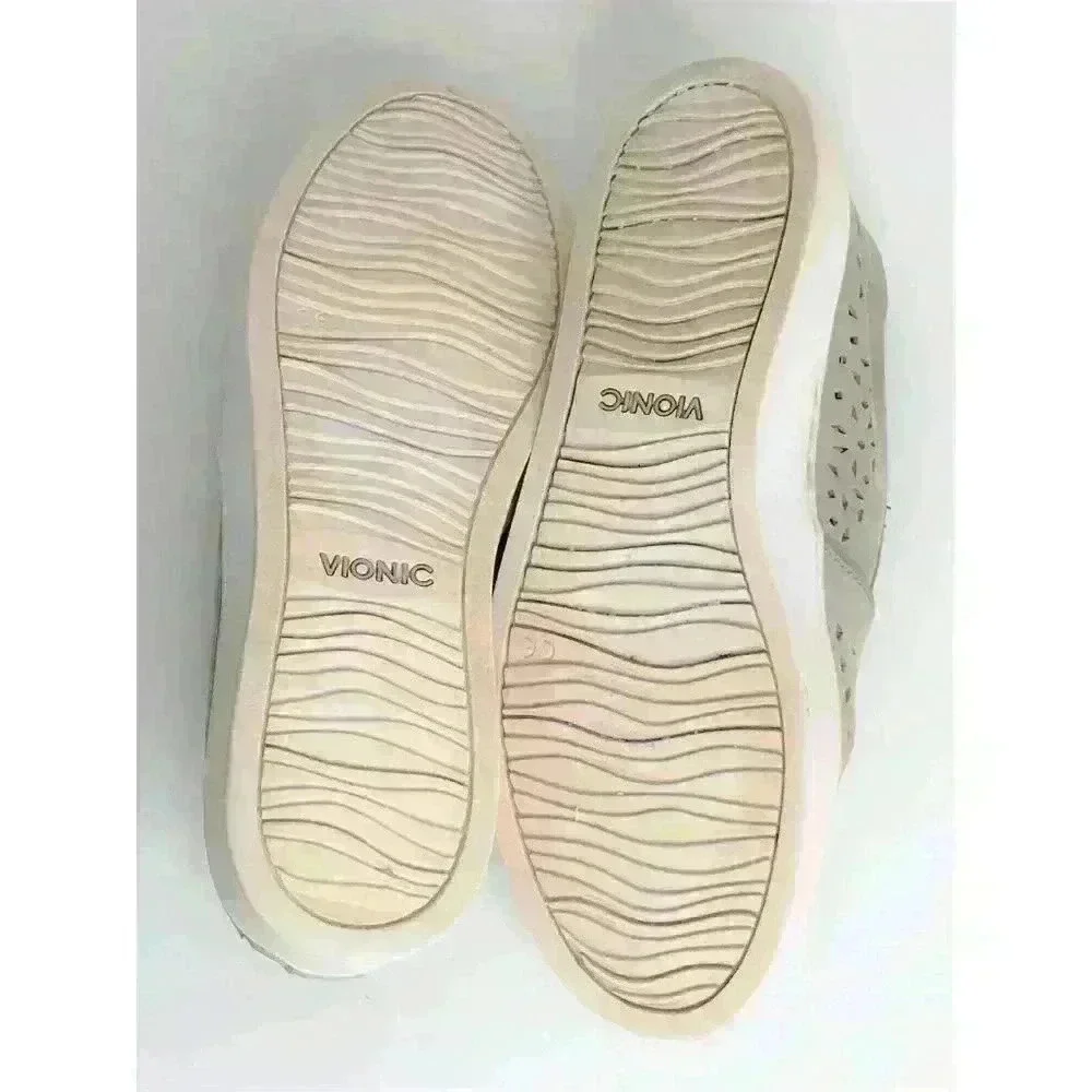 Vionic Splendid Midi Perfs sz 7 US Slip On Sneakers concealed arch support gray