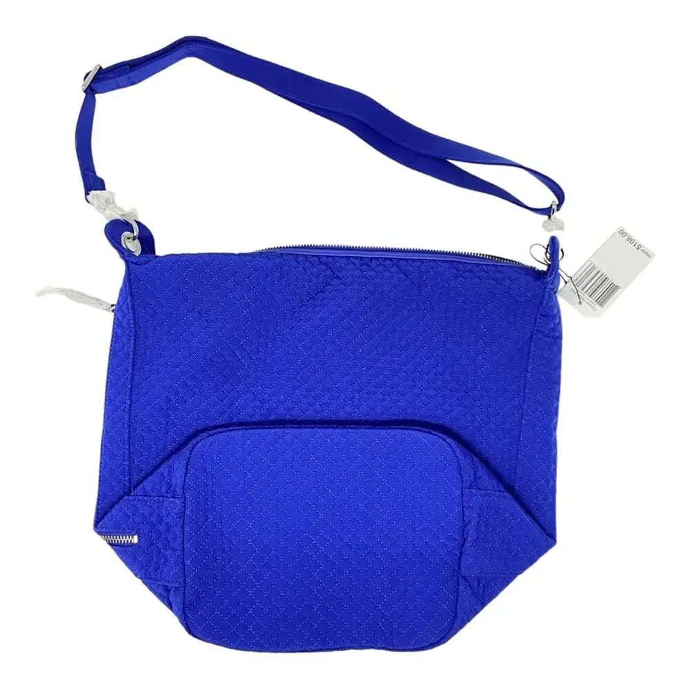 Vera Bradley Carson Hobo Bag In Gage Blue Microfiber New With Tags