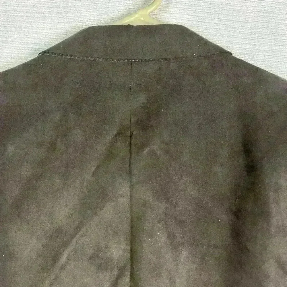 Nautica Mens Suit Jacket Blazer Brown Suede Like Polyester‎ Size 46 Regular
