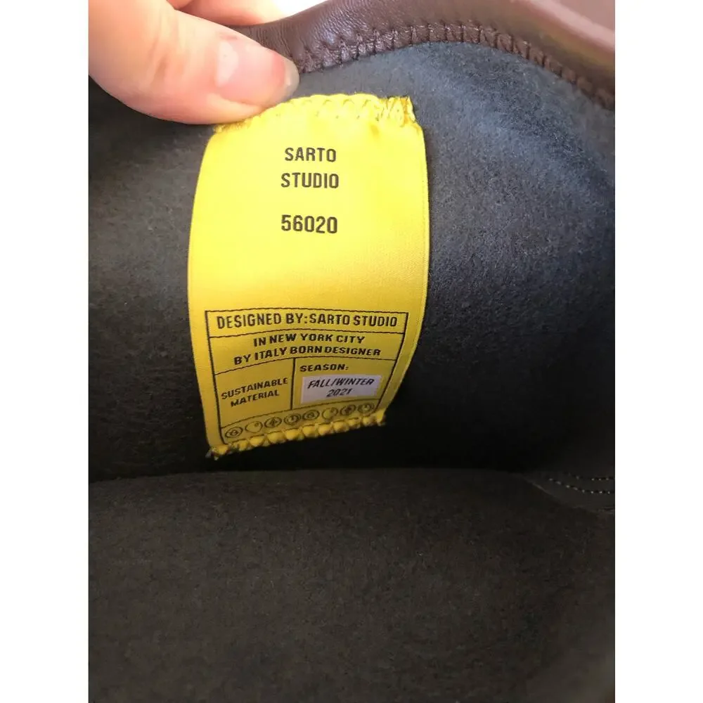 Sarto Studio Fera Brown Over the Knee Faux Leather Boot - 8.5M