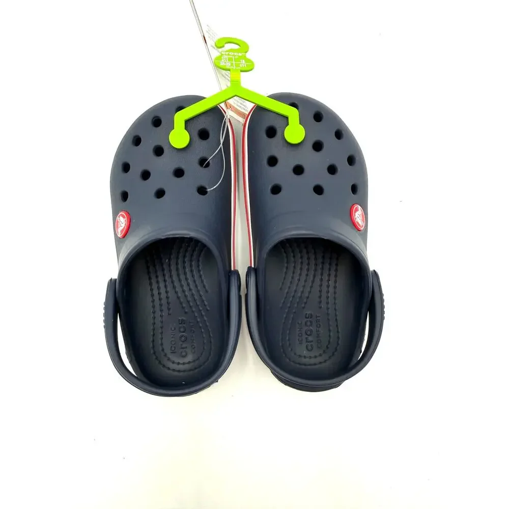 NWT Crocs Kids Crocband Clog - Navy/Red - c11 (little kid 11)