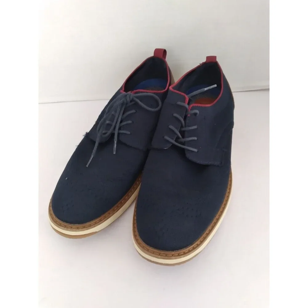 Navy Blue Oxford Dress Shoes Casual‎ Lace Up Comfort Sole Men's