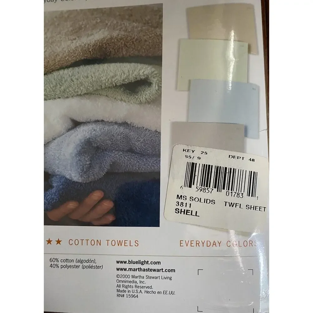 MARTHA STEWART EVERYDAY 230 THREAD COUNT TWIN FLAT SHEET SHELL COLOR NEW Bedroom