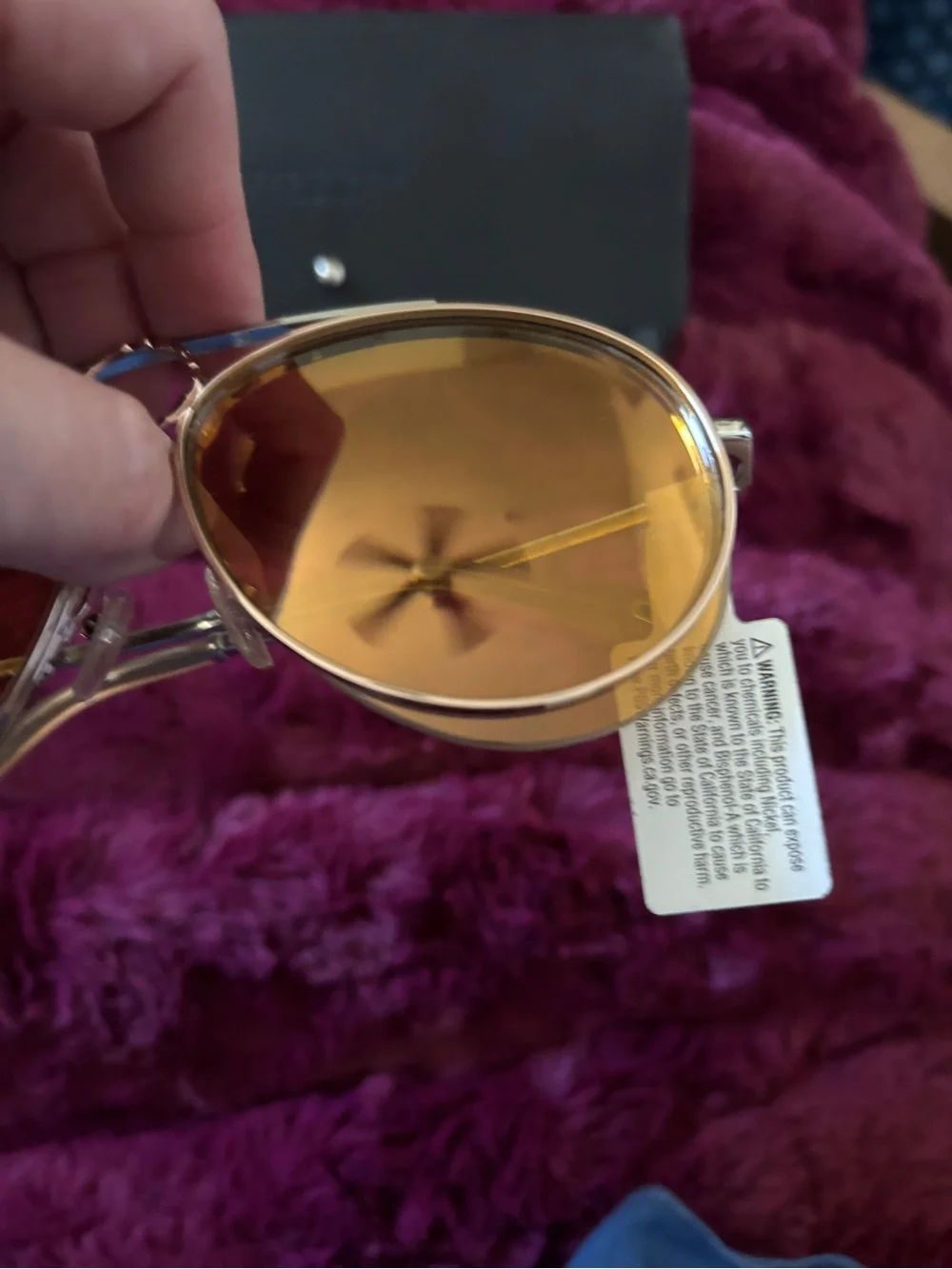 Nwt chloe rose gold Aviator Sunglasses - rag and bone case