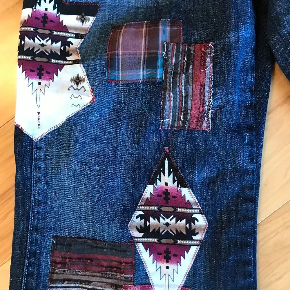 Upcycled western aztec