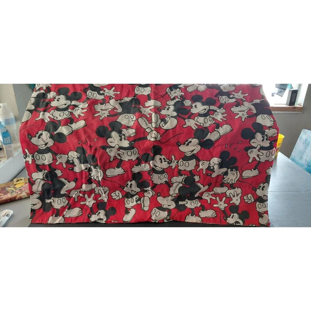 One Vintage 90s Disney Mickey Mouse Large Pillow Cover all-over repeating print