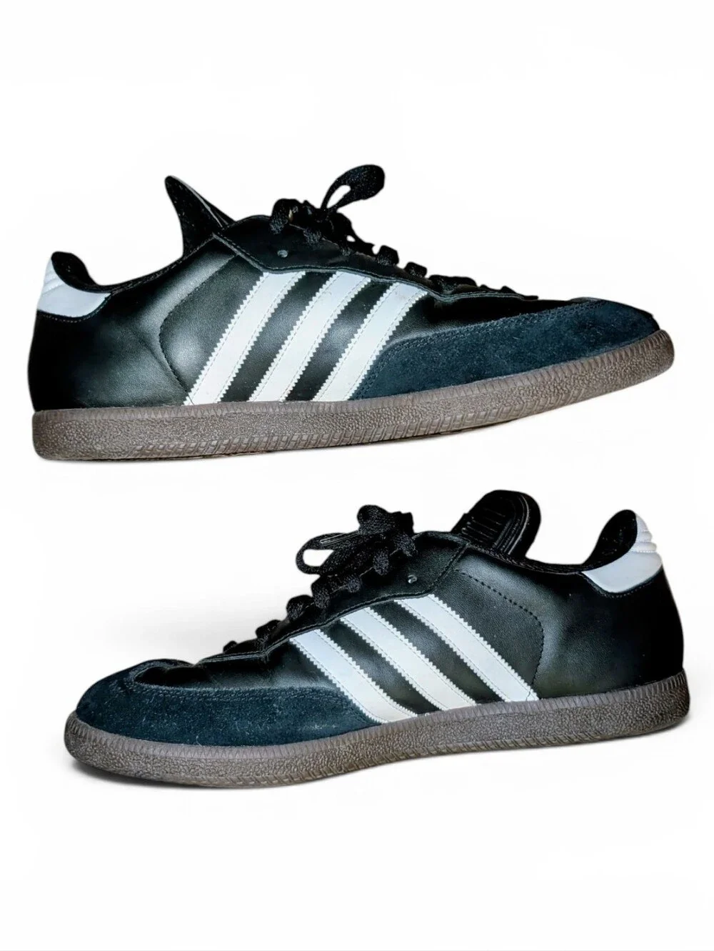 Adidas Samba Classic Black White Gum Sneakers Men's Size 12 Leather Suede Soccer