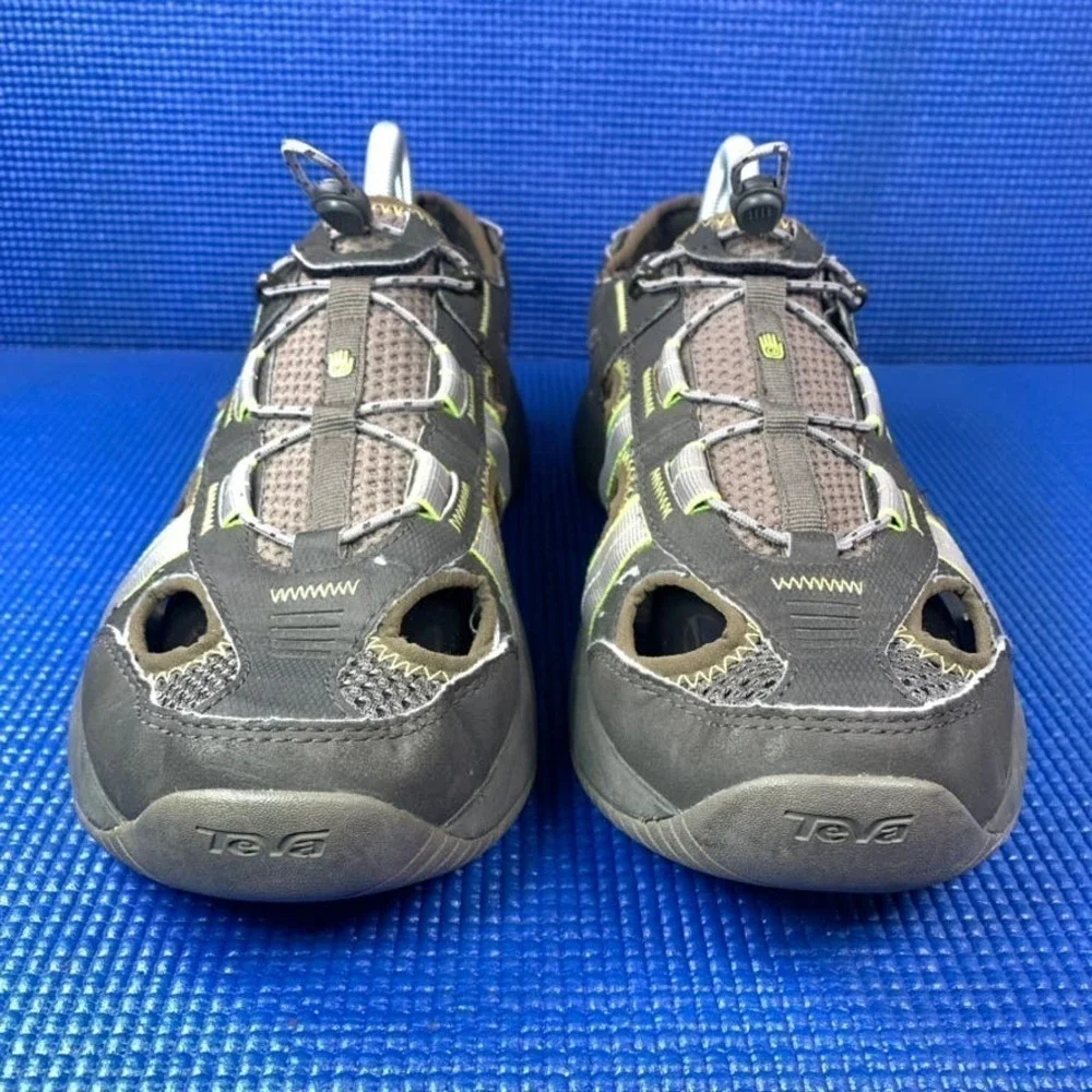 TEVA CHURNIUM Men`s Size 9 Black Grey Green Outdoor Water Sandal S/N 1000178