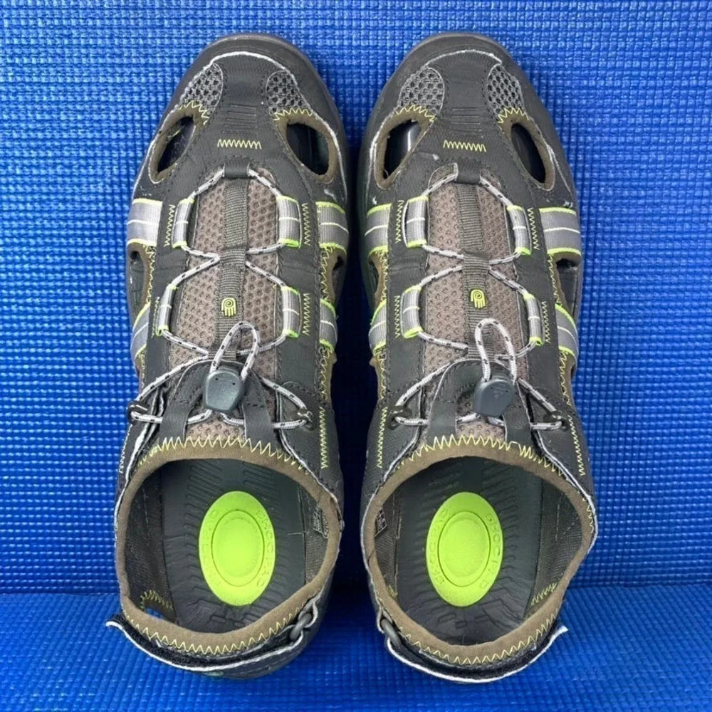 TEVA CHURNIUM Men`s Size 9 Black Grey Green Outdoor Water Sandal S/N 1000178