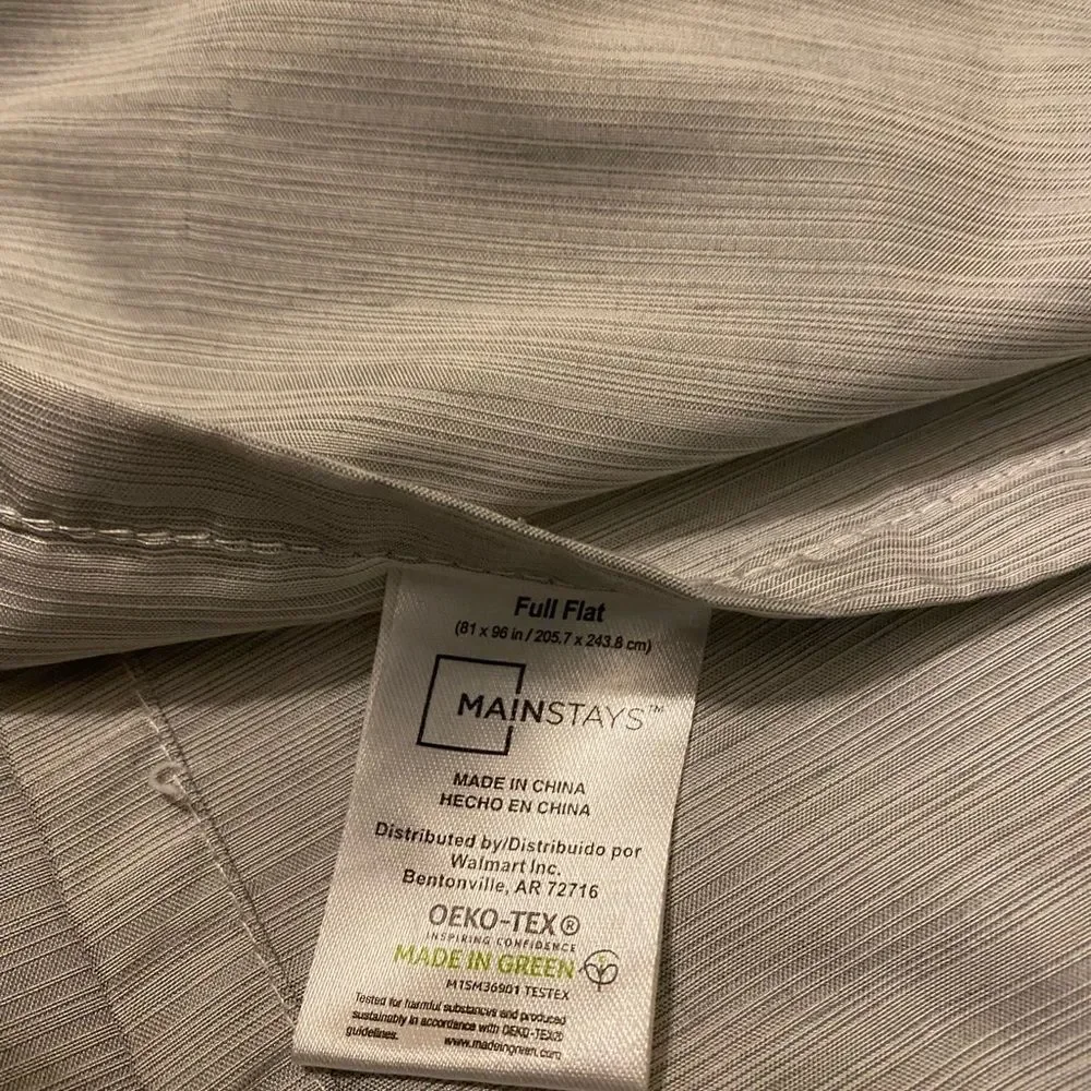 Mainstays Grey/Silver Shimmer Bed Sheet Set
