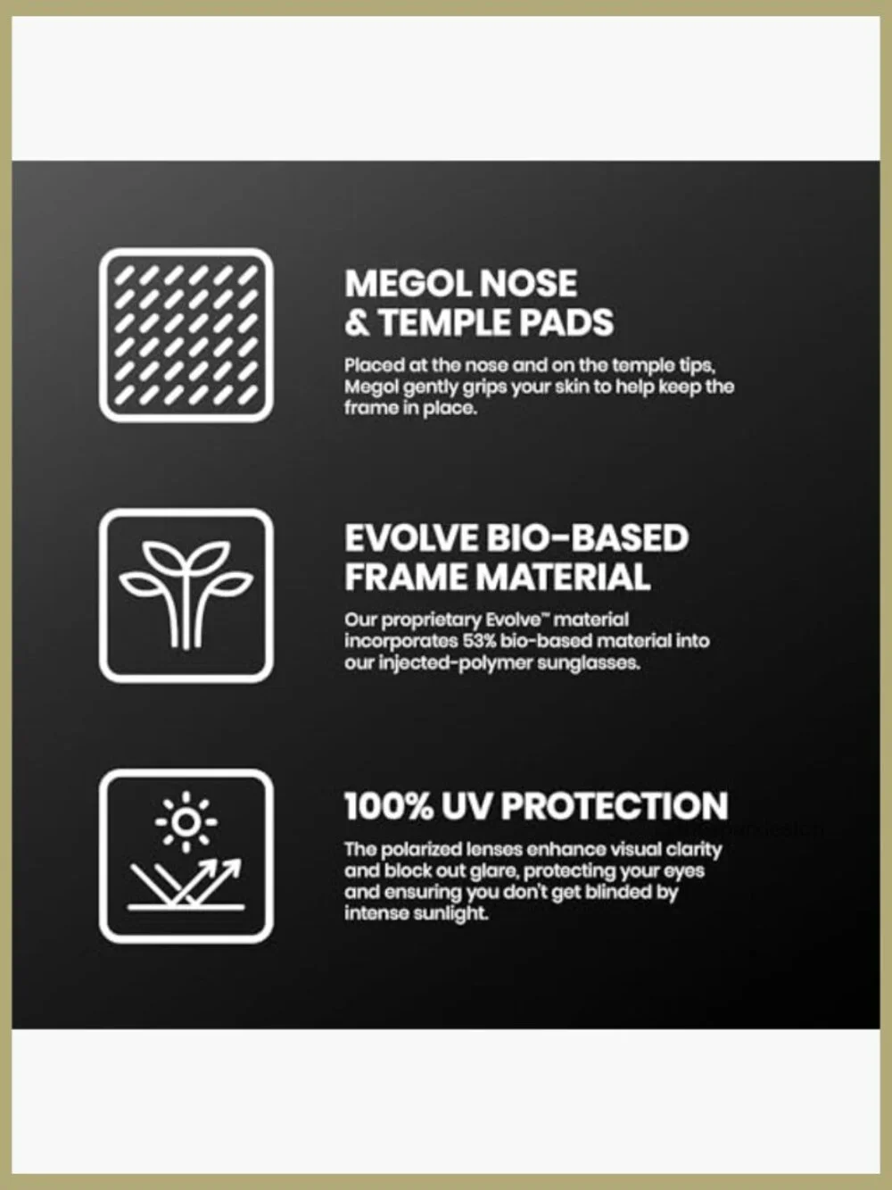Polarized Sunglasses UV Protection Wrap Around Square Frame