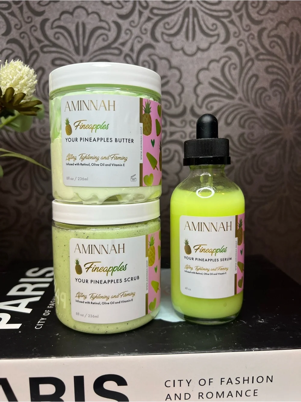 Aminnah Fineapples Pineapple Bath & Body Set