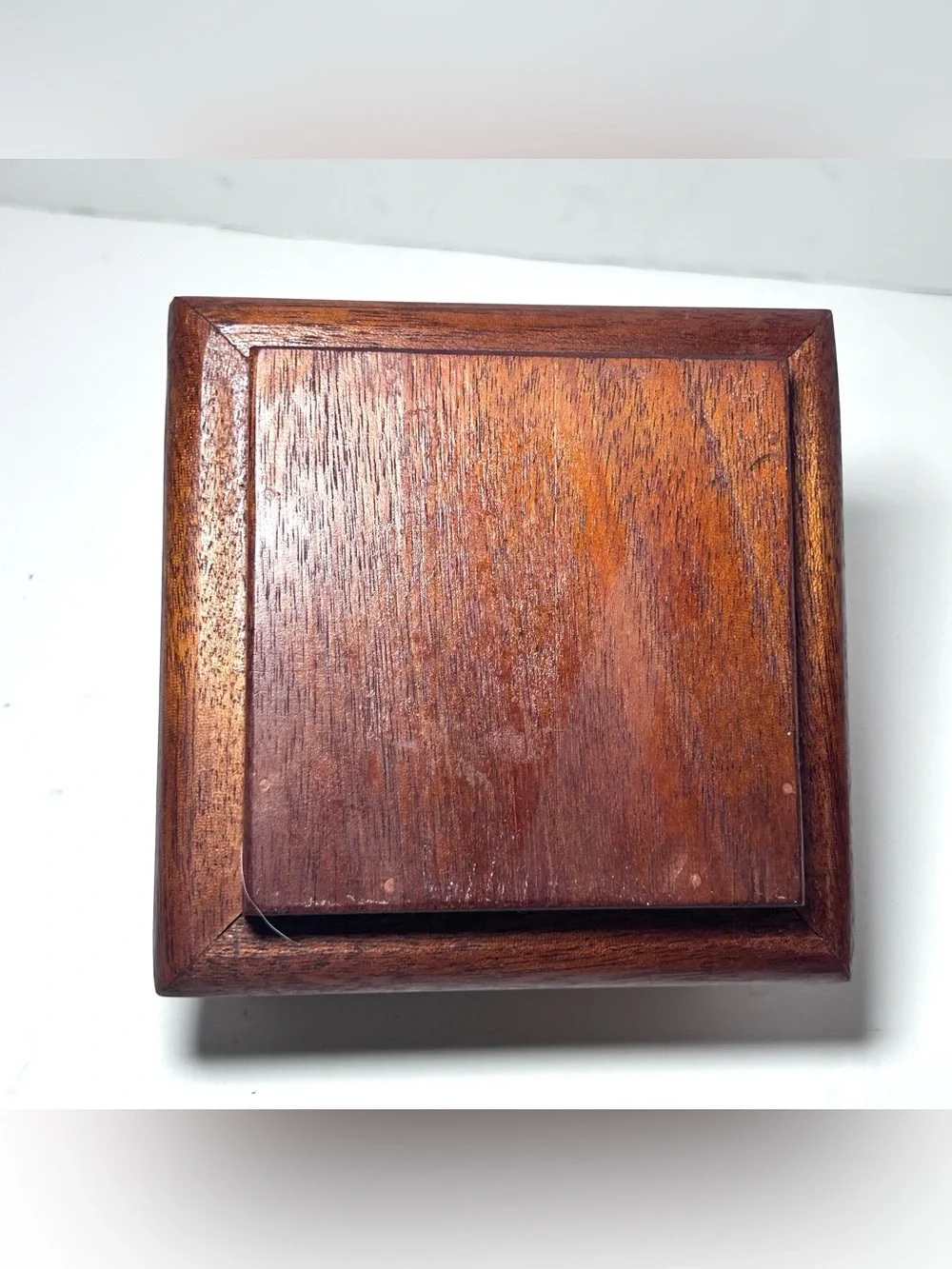 The Bombay Company Mahogany Small Ring Box Green Felt Lined
