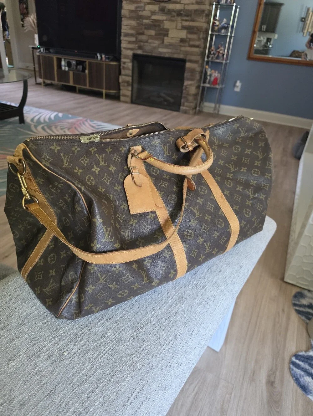 Louis Vuitton Monogram Canvas Duffel Bag in Brown and Tan