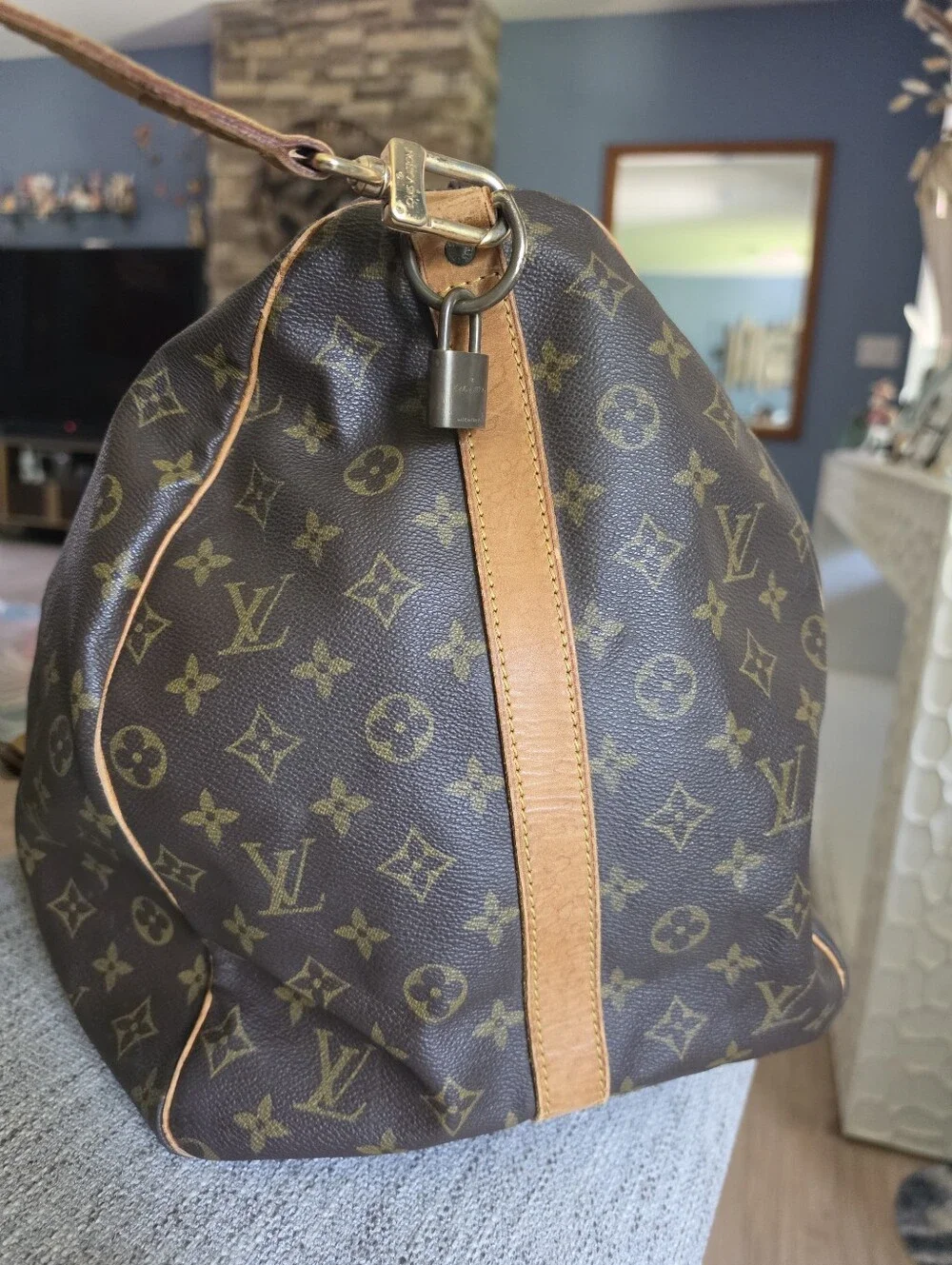 Louis Vuitton Monogram Canvas Duffel Bag in Brown and Tan