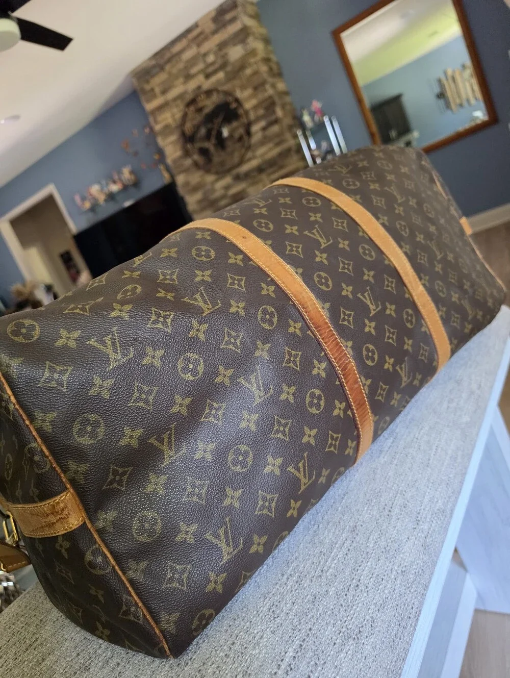 Louis Vuitton Monogram Canvas Duffel Bag in Brown and Tan