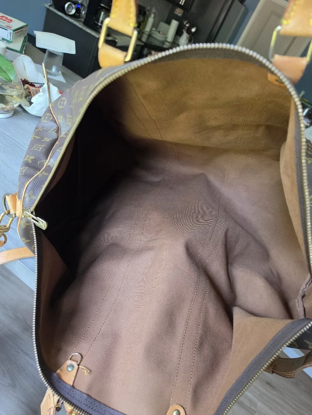 Louis Vuitton Monogram Canvas Duffel Bag in Brown and Tan