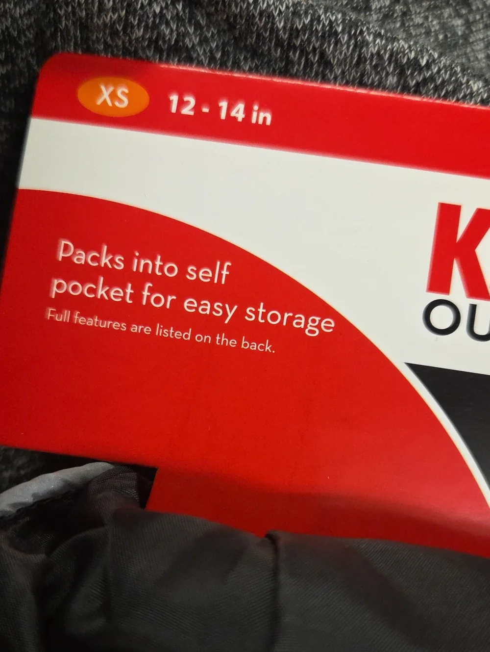 KONG Black Dog Coat with Self-Pack Feature