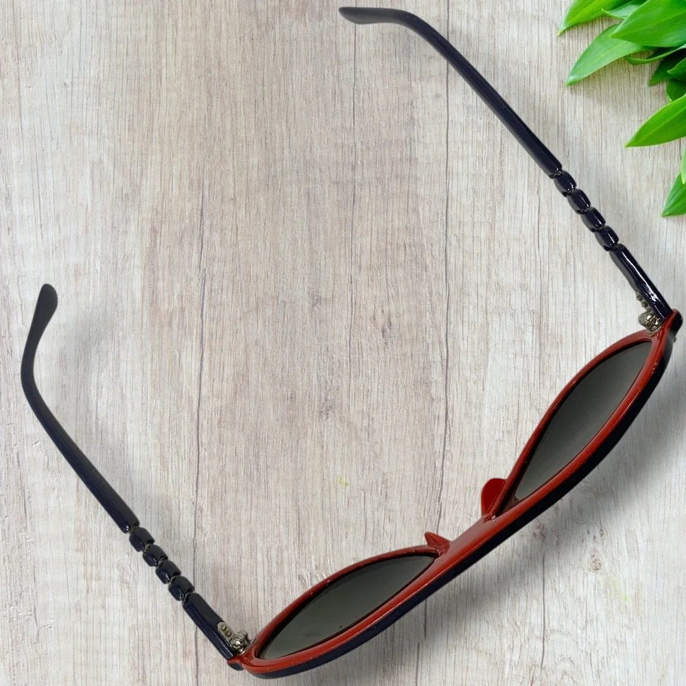 Vintage 1970's Style Eyes Japan 0620 PP Red & Navy Sport Ski Sunglasses