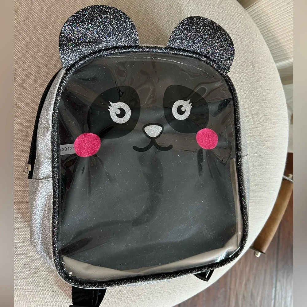 Mini Clear Transparent Panda Backpack Toddler Children School Animal Character