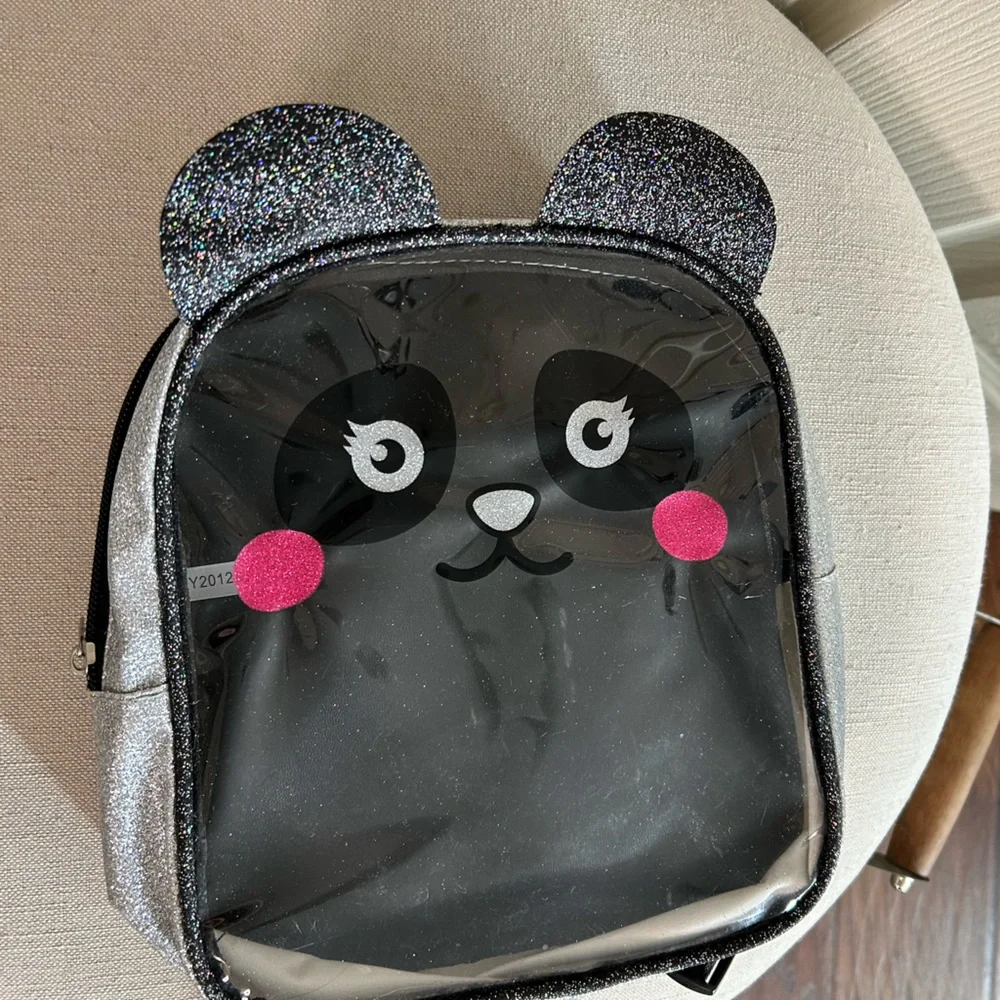 Mini Clear Transparent Panda Backpack Toddler Children School Animal Character