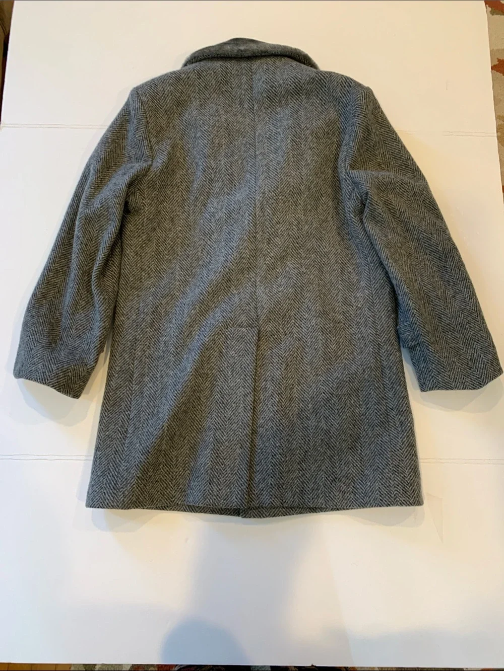 Mid-Century Maine Guide Men’s Size 38  Small/Medium Wool Coat w/ Faux Fur Collar