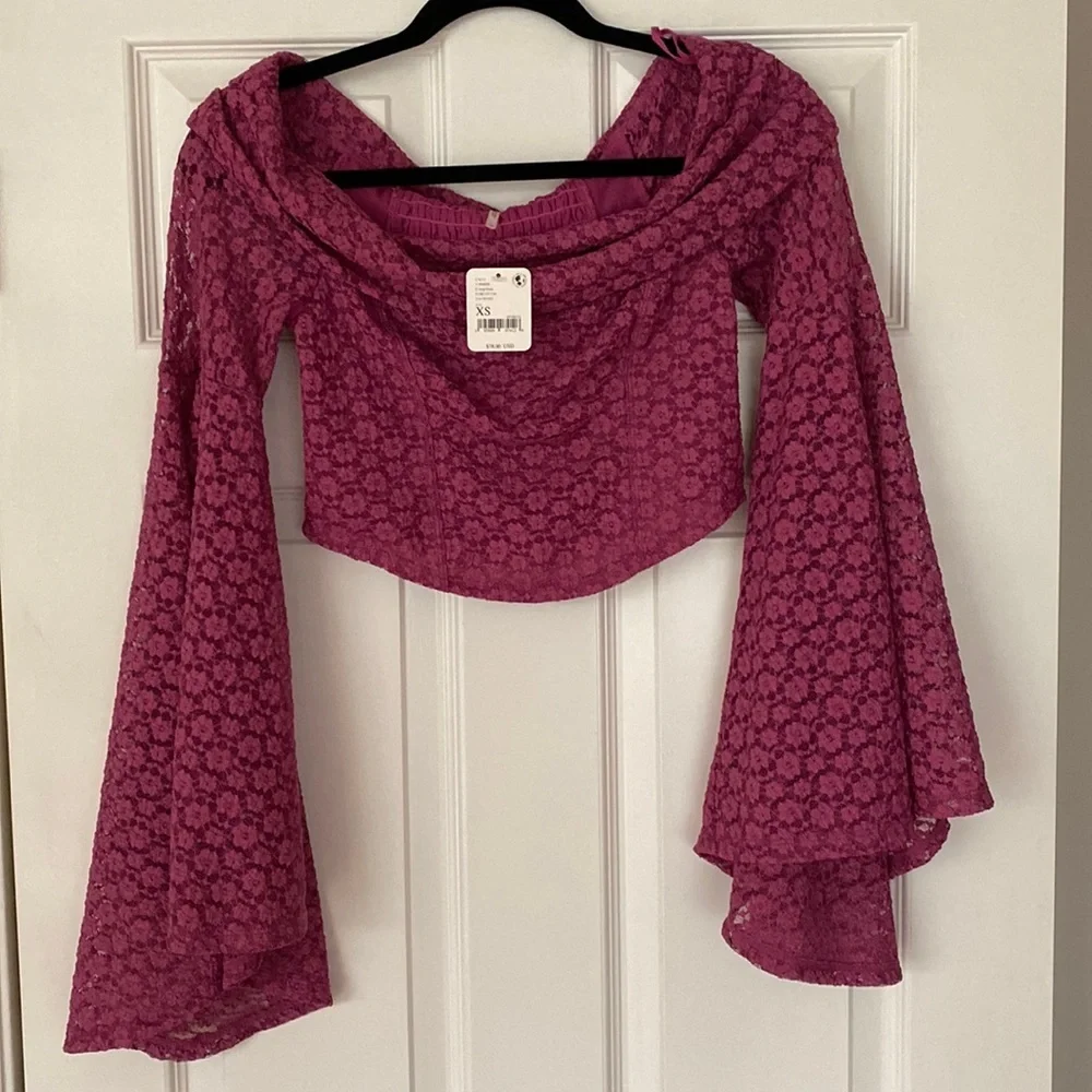 Free People Lola Lace Crop Top