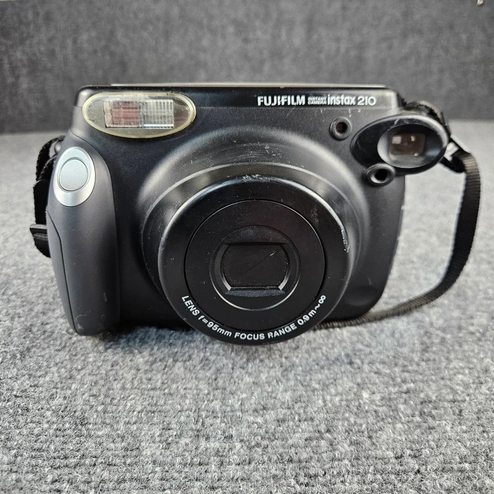 Fujifilm Instax 210 Instant Wide Film Camera Black 95mm Lens Retro Analog
