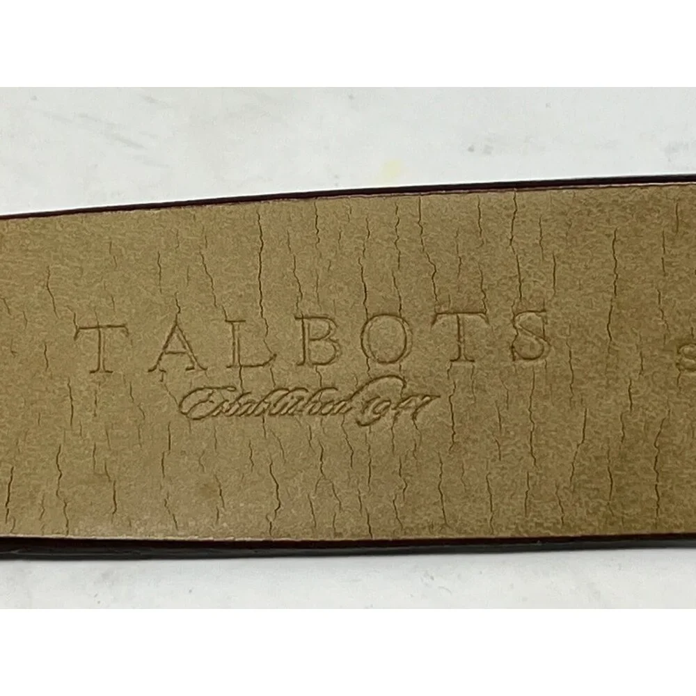 Talbots Womens S Leather Brown Belt Double Buckle Fits‎ 29.5