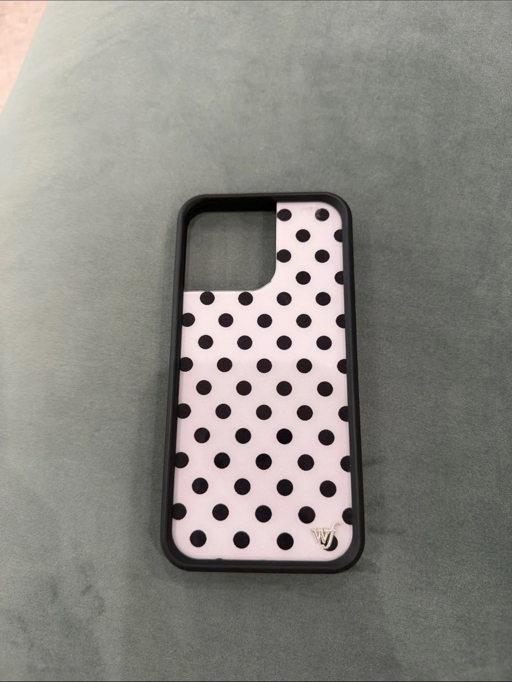 Wild flower Polka Dot iphone 15 pro max Phone Case - Black & White