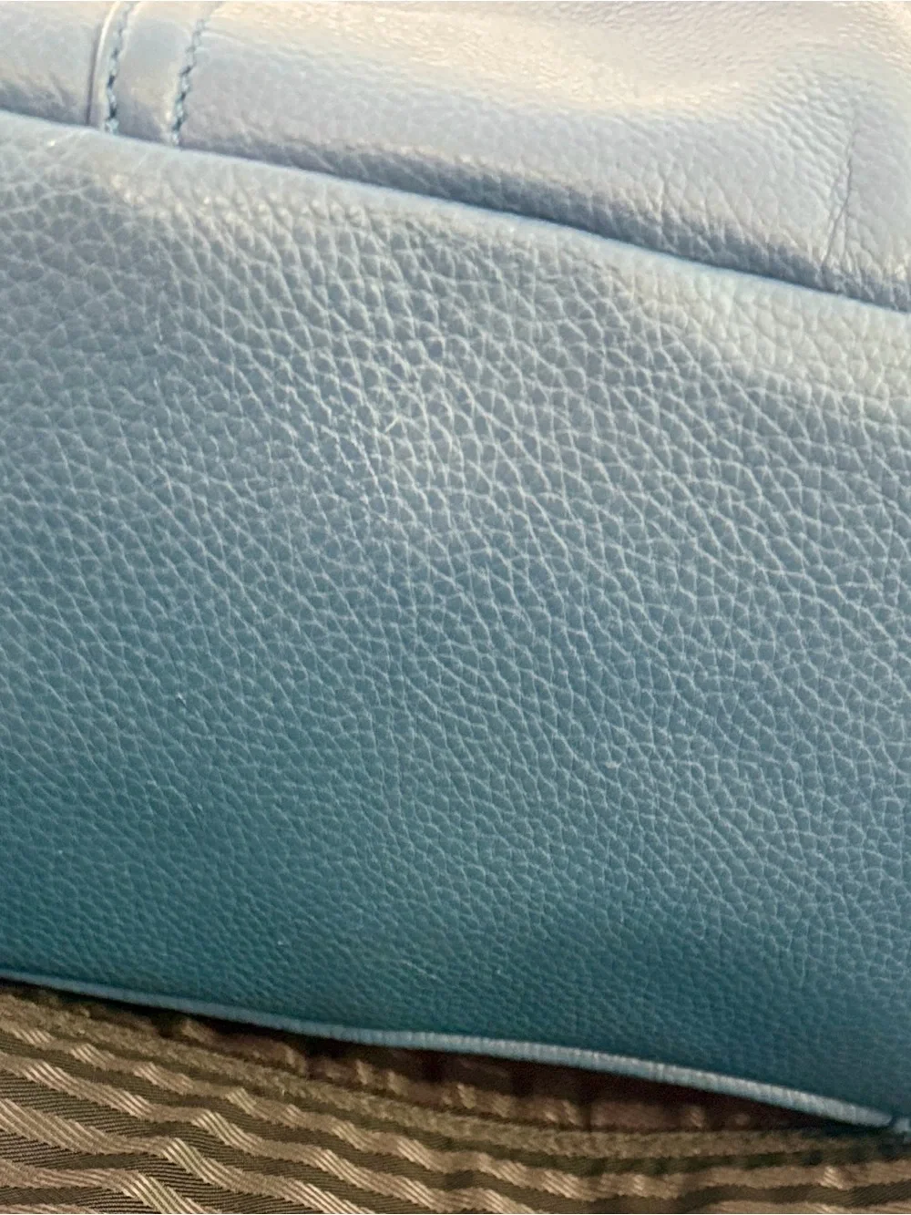 Tignanello Blue Leather Hobo Shoulder Bag Gold Hardware EUC