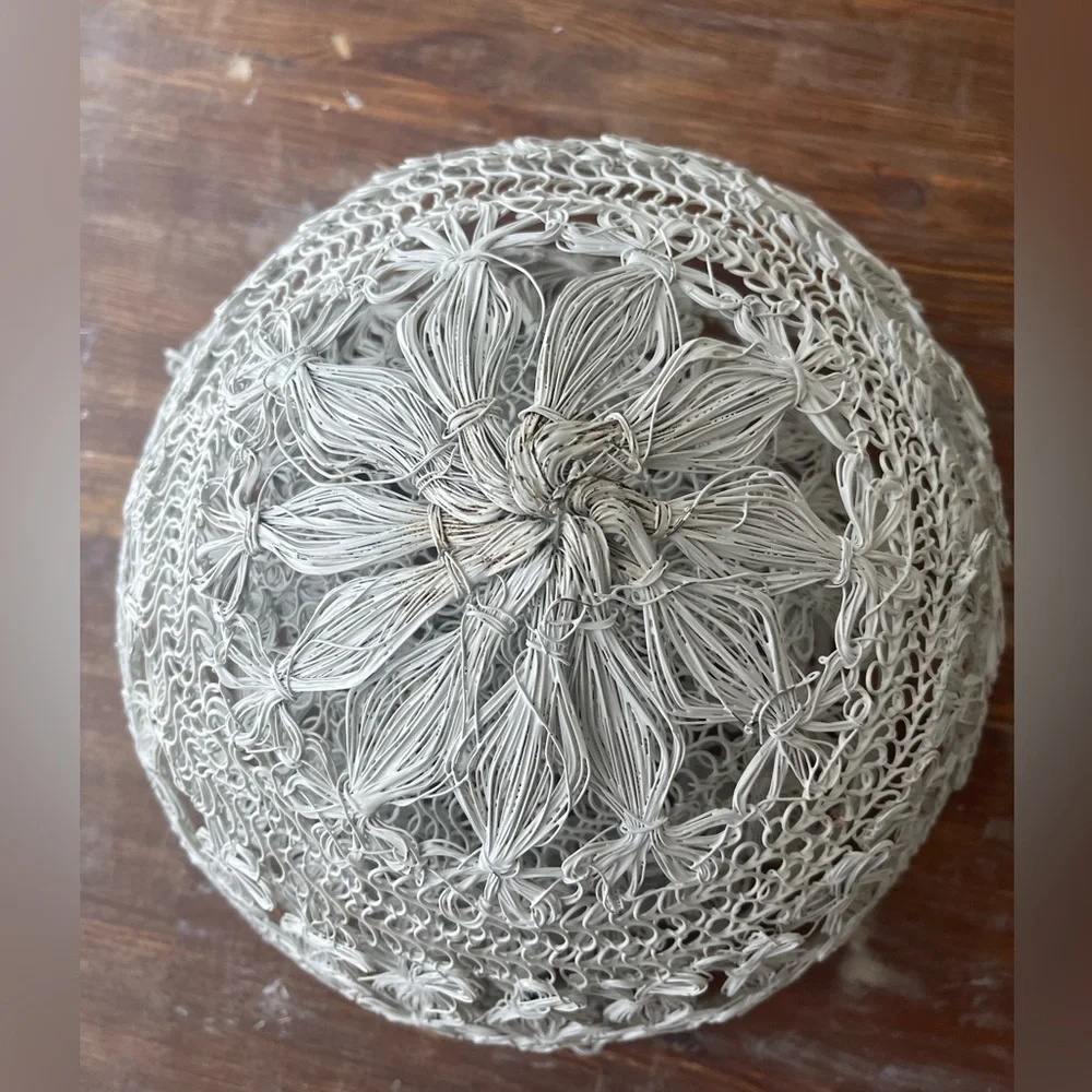 Woven Wire Tripple Hanging Basket Rattan Look