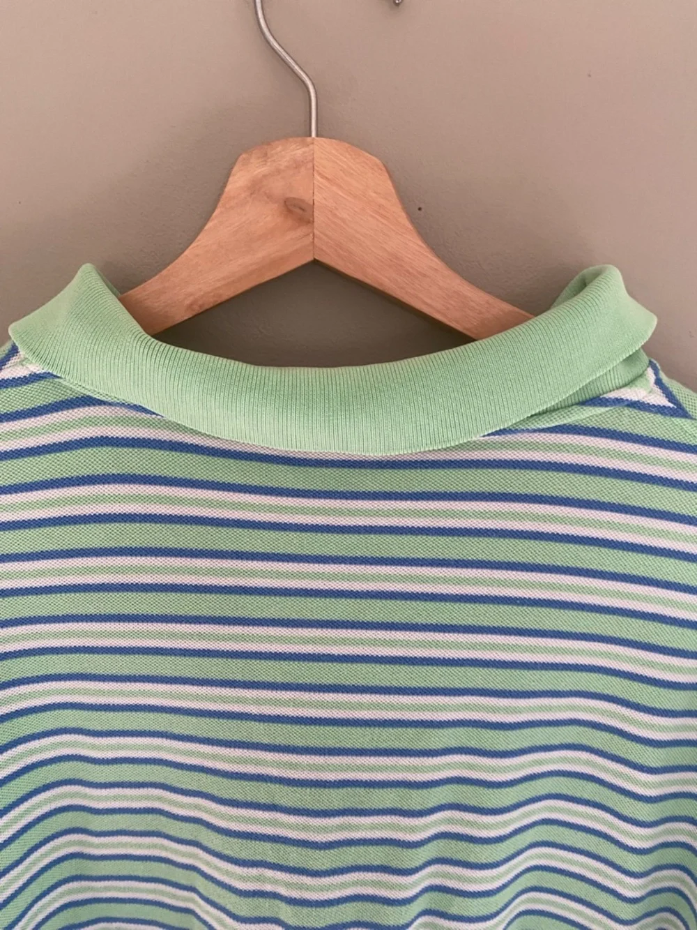 Polo by Ralph Lauren Mint and Blue Striped Polo‎