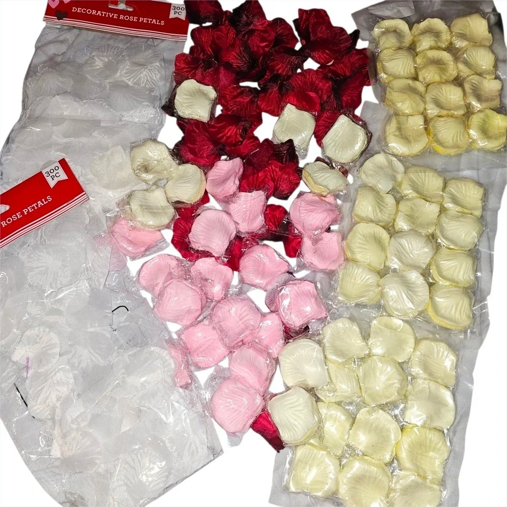 Rose Petals Bulk 10000pc Pink White Red New Silk Artificial Flower Wedding Decor
