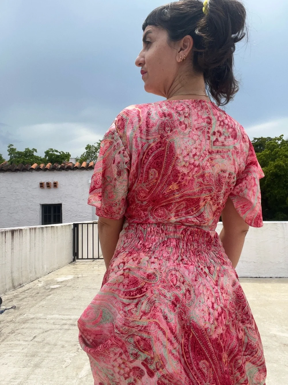 Flowy Pink Swirl Matching Set