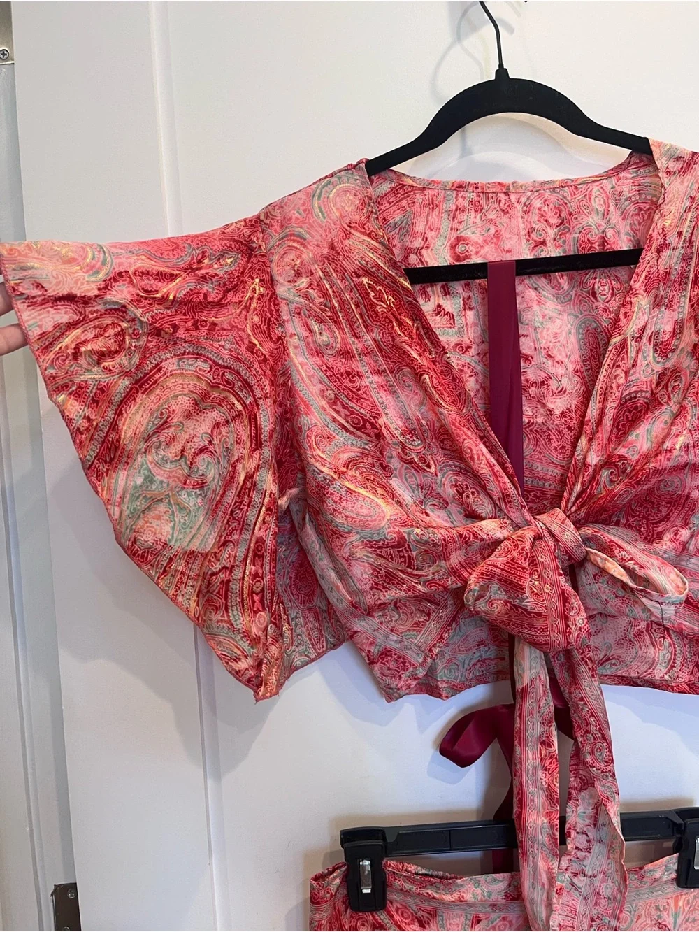 Flowy Pink Swirl Matching Set
