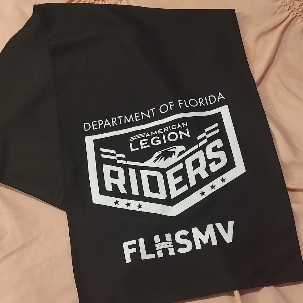 American Legion Riders Black and White Cooling Towel NWOT