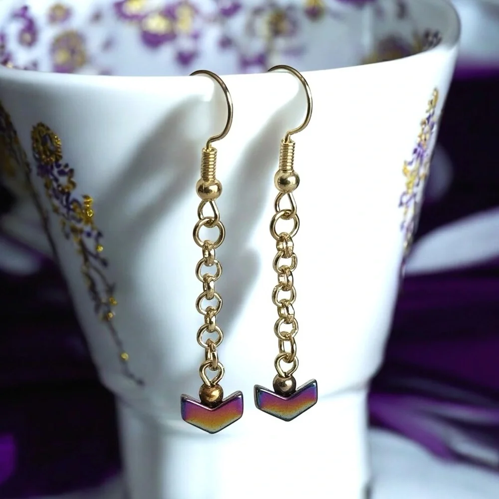 Fashion Jewelry iridescent chevron