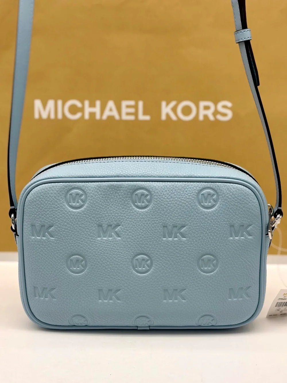 Michael Kors Jet Set Travel Large Logo Debossed Camera Crossbody Bag