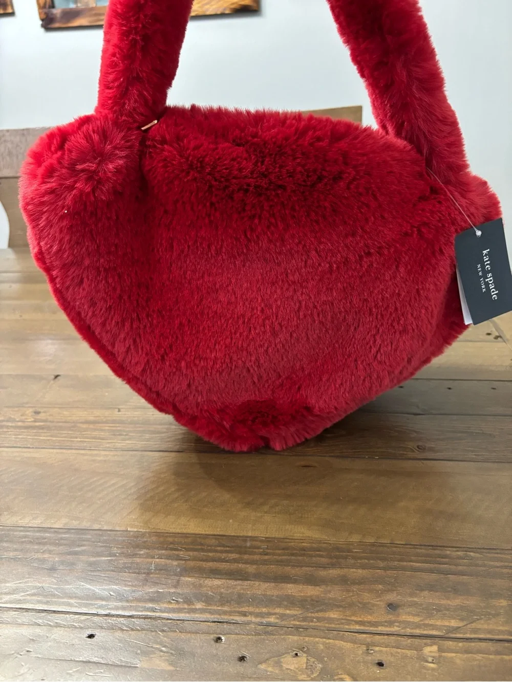 Kate Spade Luver Faux Fur Heart Tote