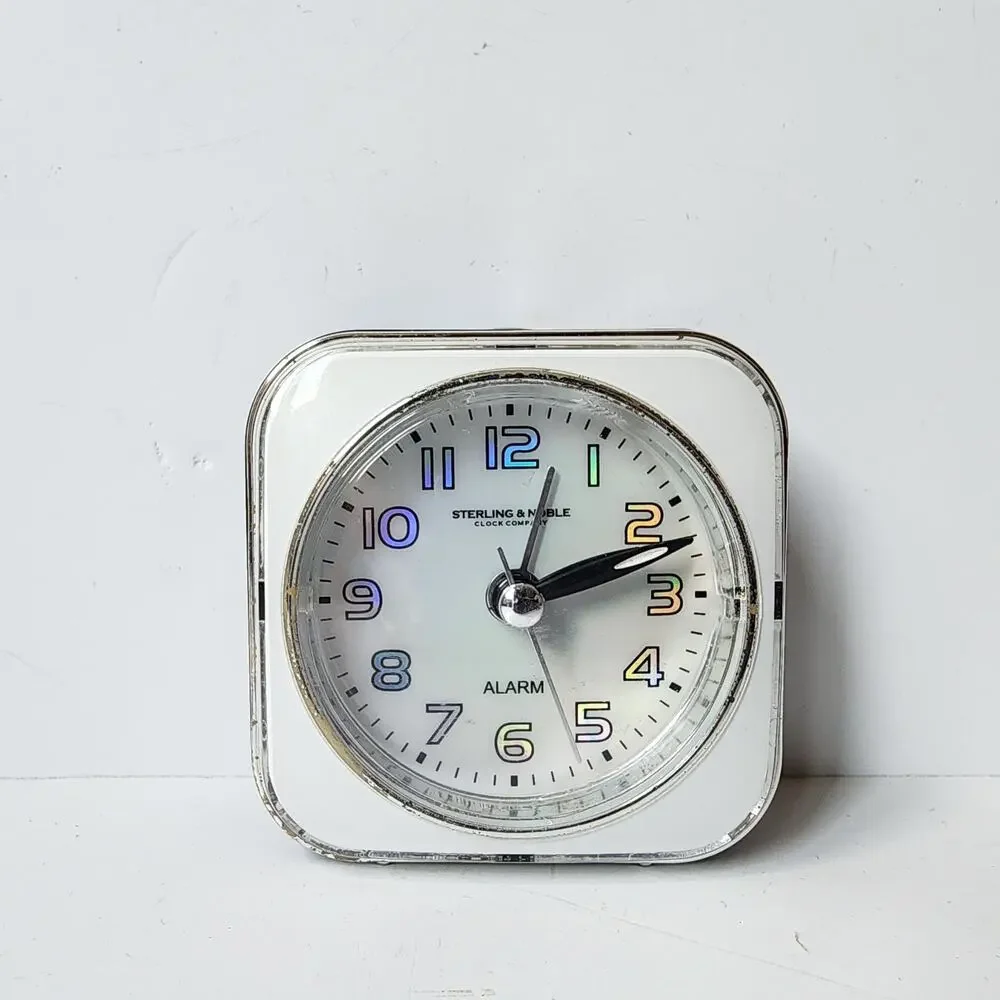 Sterling & Noble Clock Co. Lighted Dial Luminous Hand Travel Alarm Clock